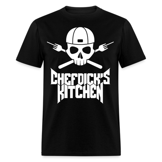 Chef Dick's Kitchen White Unisex Classic T-Shirt - black